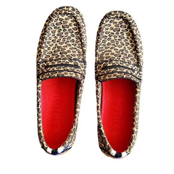Rothy's Little Cat Leopard Print Driver Slip-On Loafers Size 10 - Picture 14 of 14